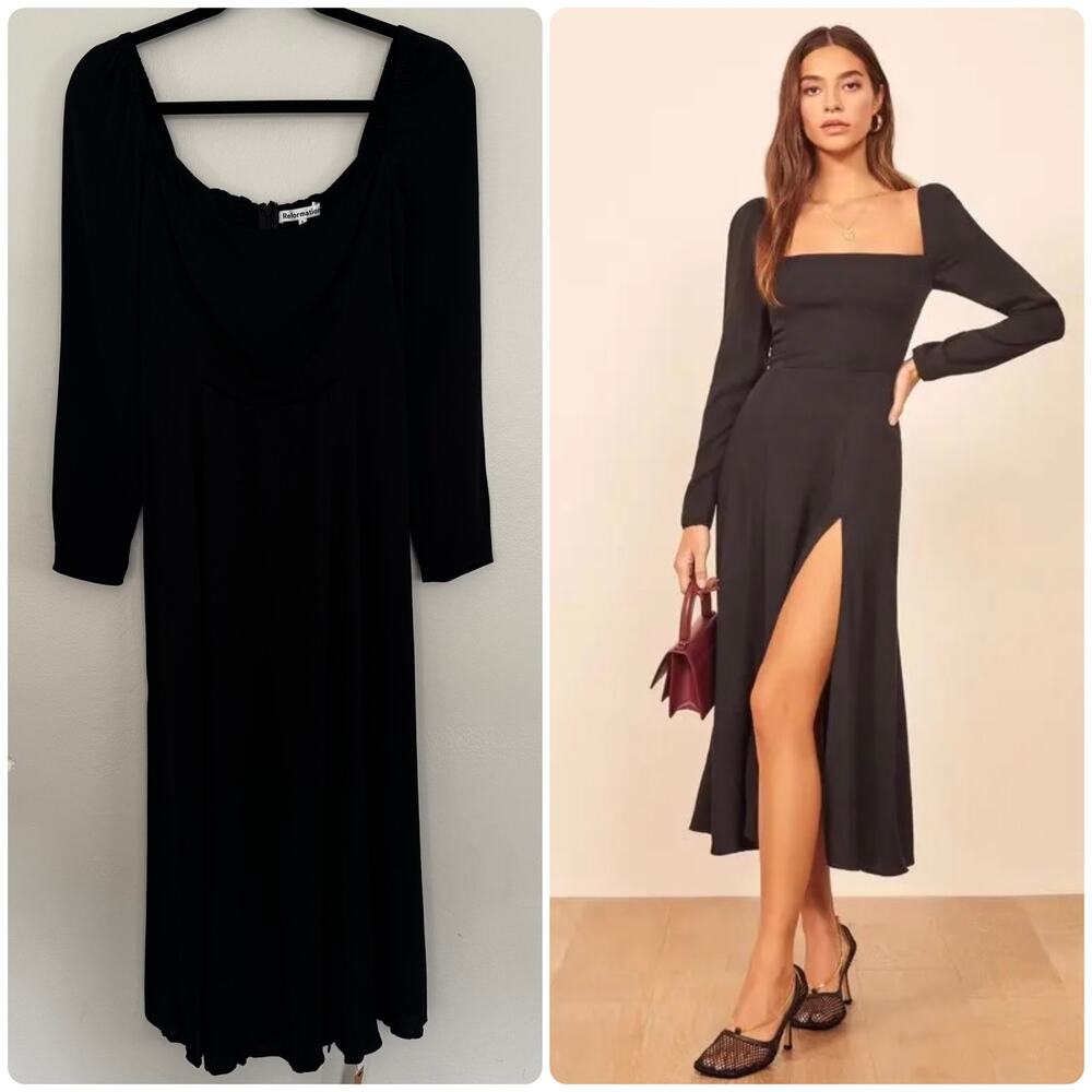 Reformation Sigmund Dress in Black